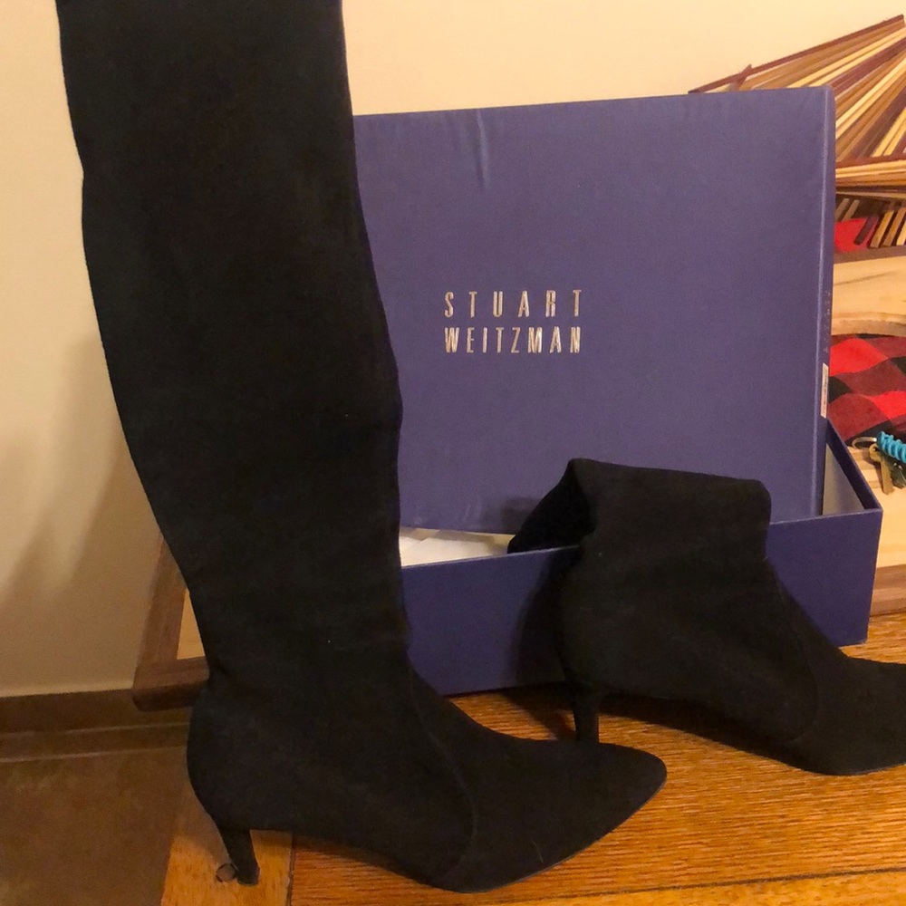 Stuart Weitzman Black Suede Boots